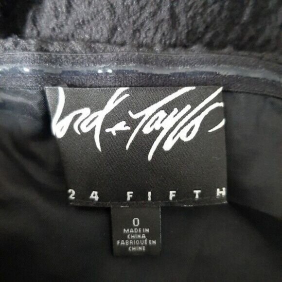 LORD & TAYLOR 424 Fifth Black Strapless Cocktail Dress Sz 0 - Picture 12 of 13